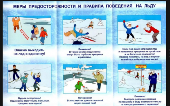 Меры безопасности на льду в зимний период.
